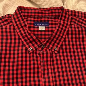 3XL simply styled (by Sears) mens button down short sleeve shirt.